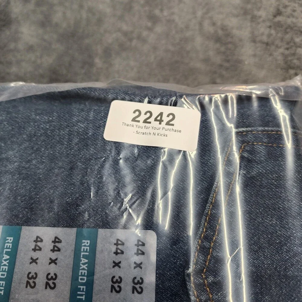 NWT Carhartt Relaxed Fit B460 DVB Men’s Blue Denim Jeans size 44 x 32 - Picture 11 of 11